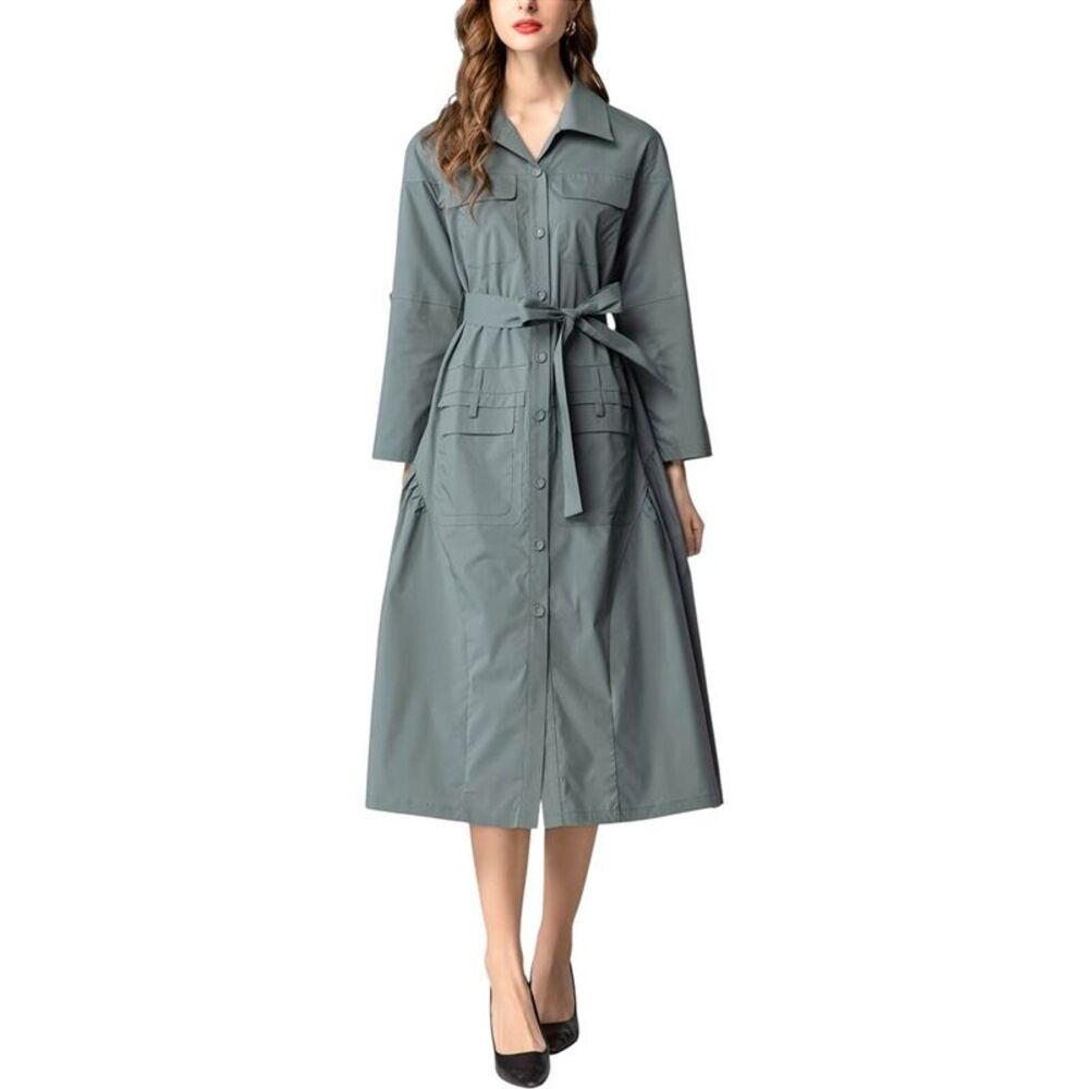 Burryco Womens  Green Midi Dress, Green